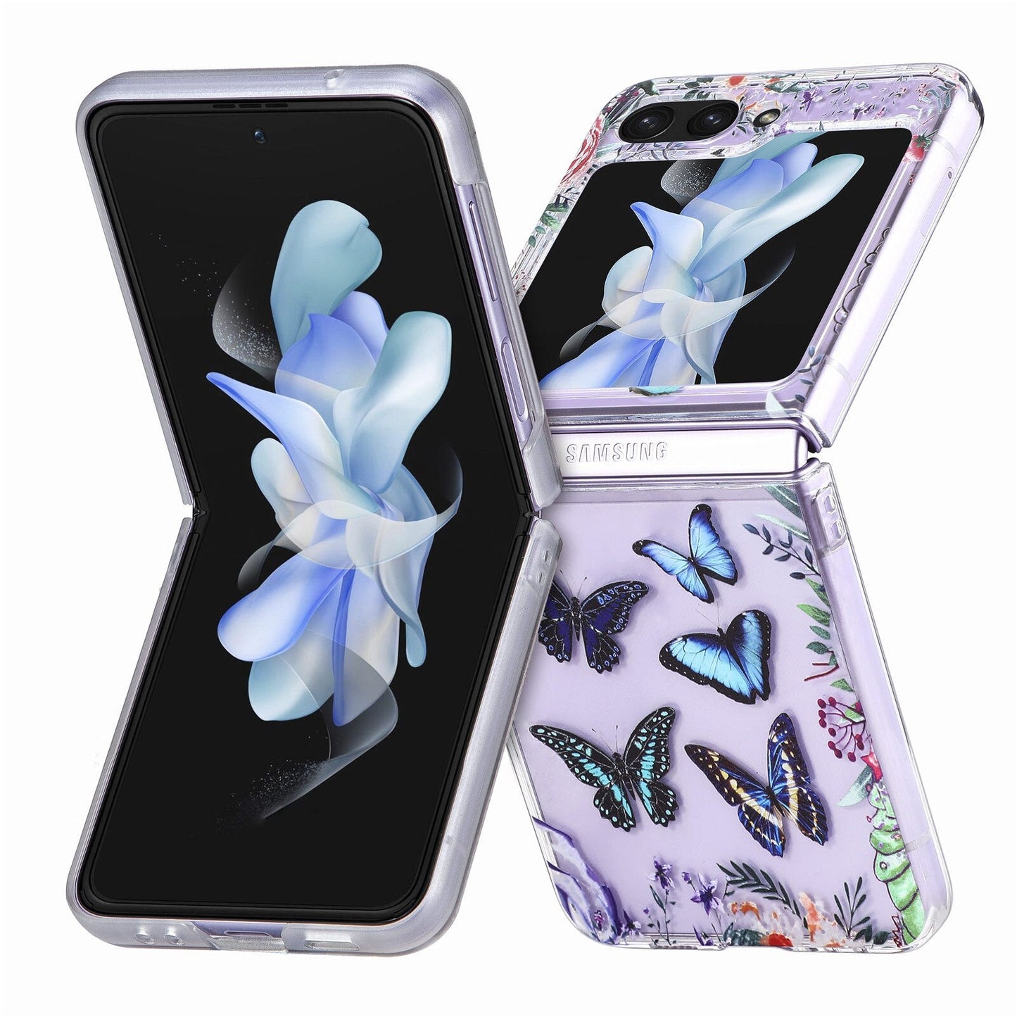Anti-drop Painted Butterfly Cover for Samsung Galaxy Z Flip Series