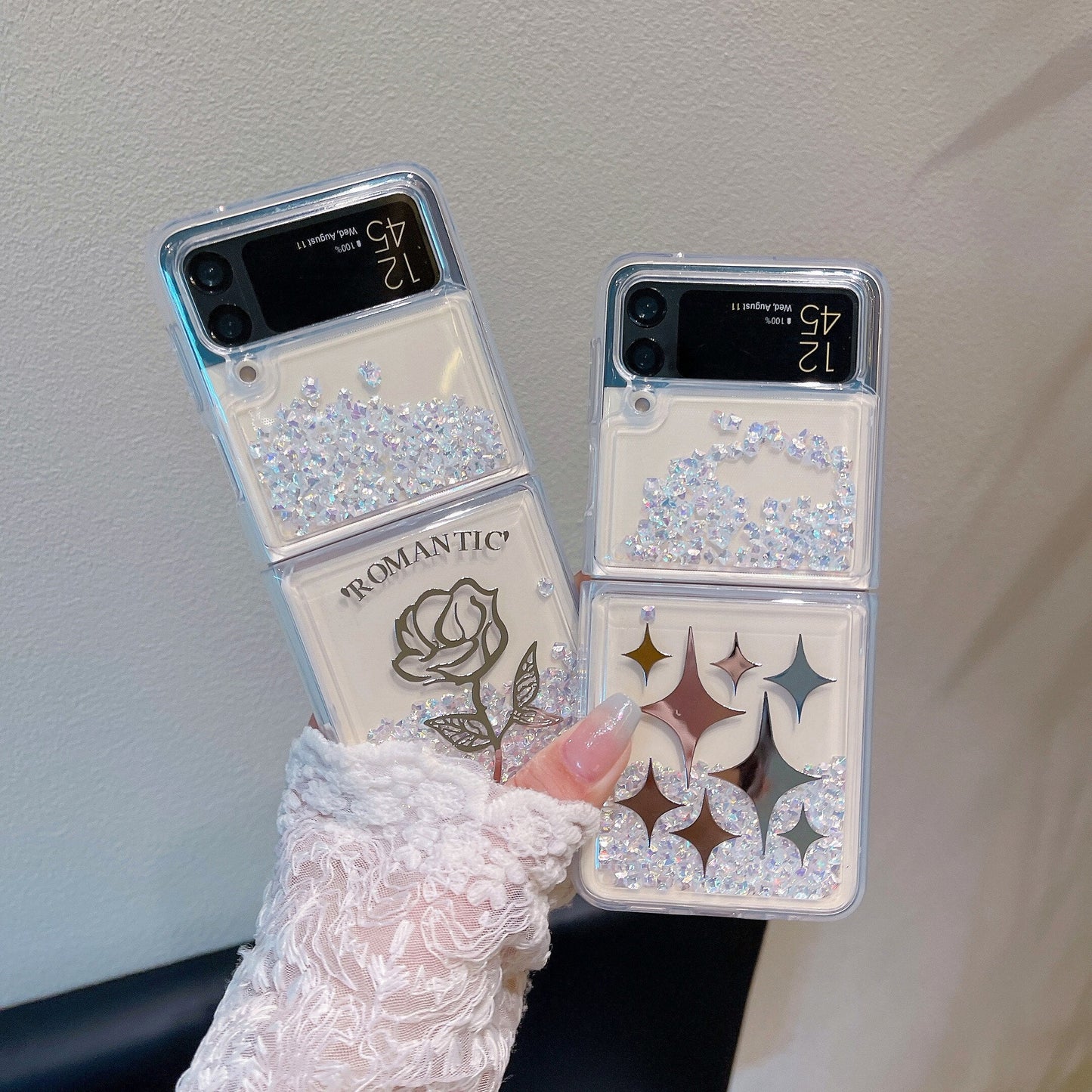 Rose Diamond Quicksand Case for Samsung Galaxy Z Flip