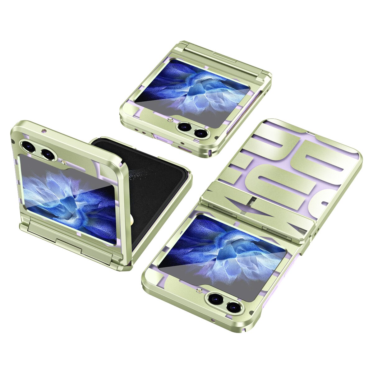 Plating Pattern Clear Cover For Samsung Galaxy Z Flip