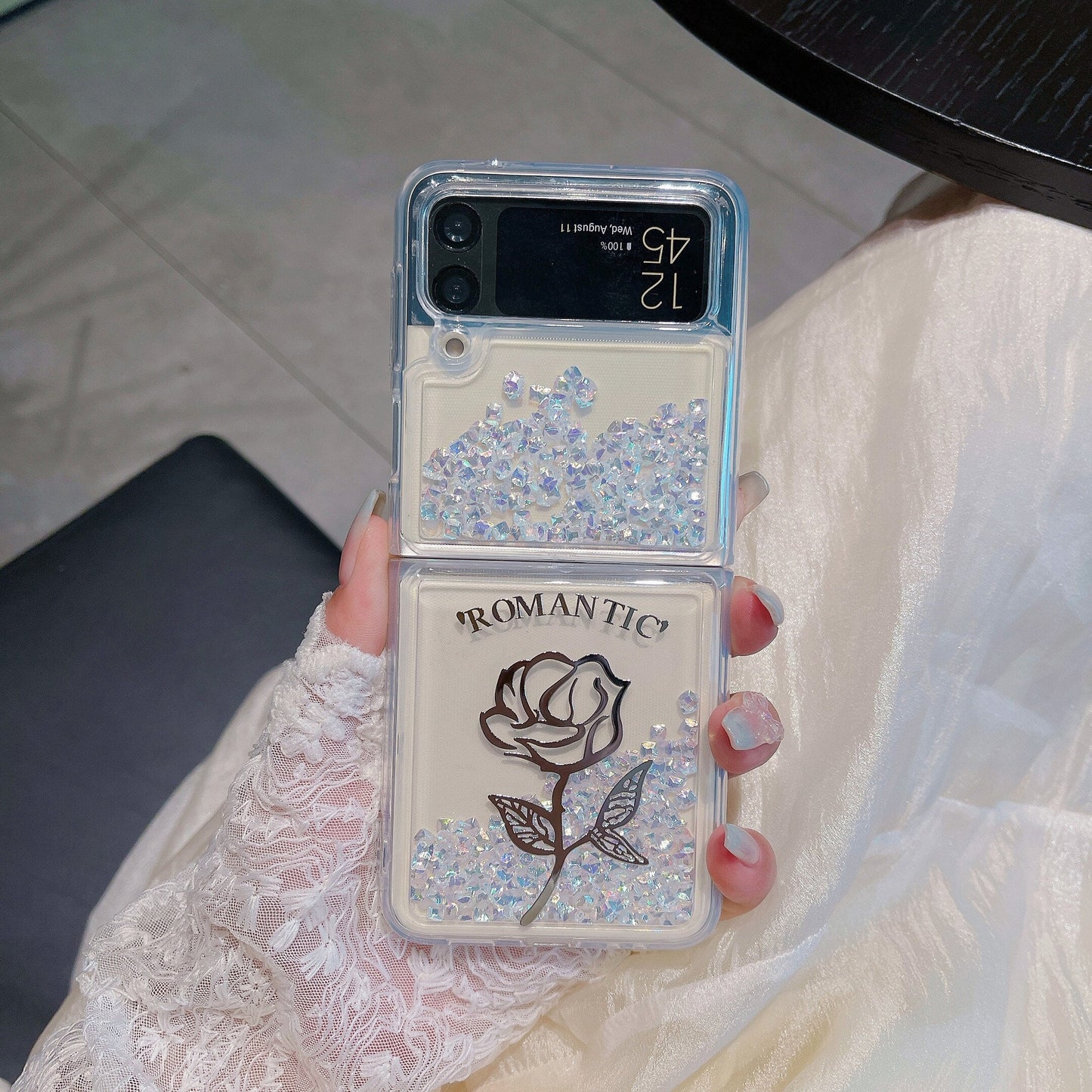 Rose Diamond Quicksand Case for Samsung Galaxy Z Flip