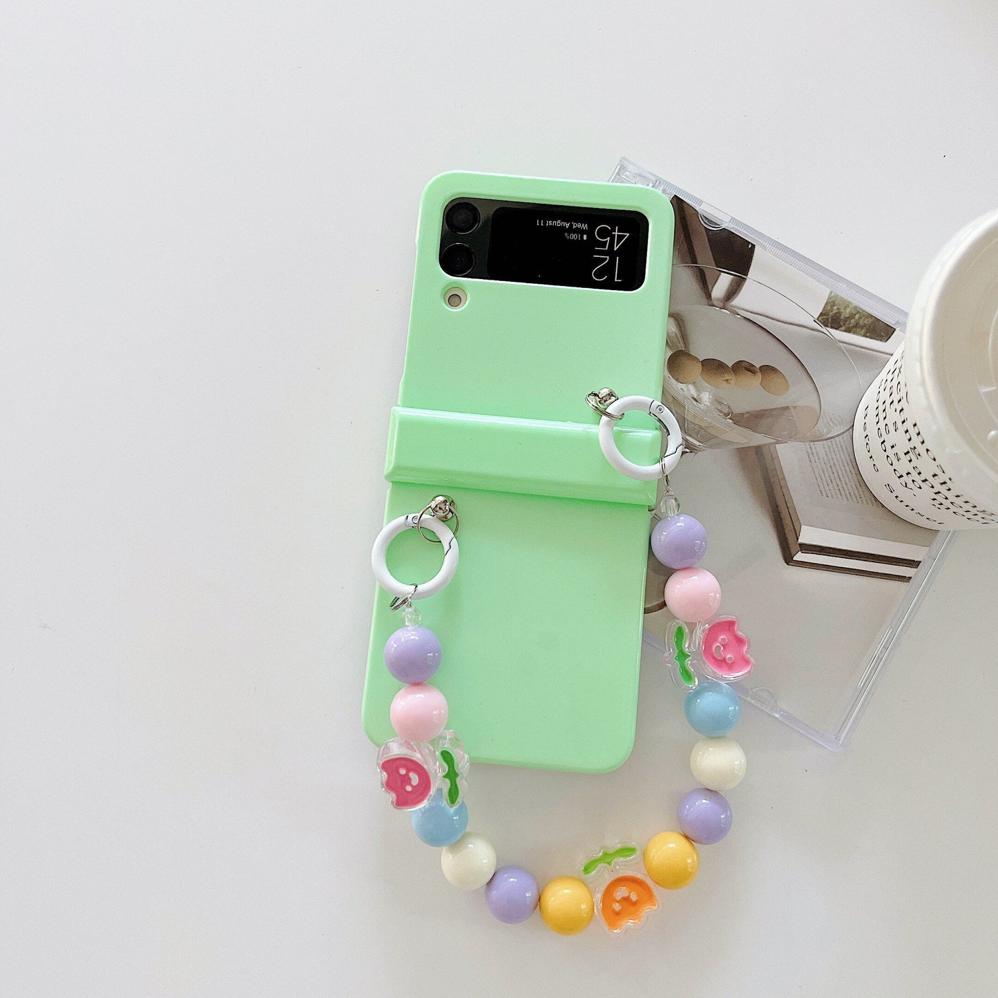 Cute Colorful Flowers Bracelet Phone Case For Samsung Galaxy Z Flip Series