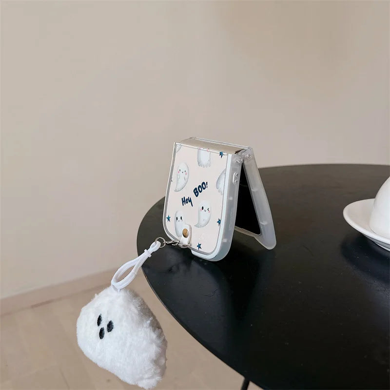 Cute 3D Halloween Ghost Case for Samsung Galaxy Z Flip 4/5/6/7