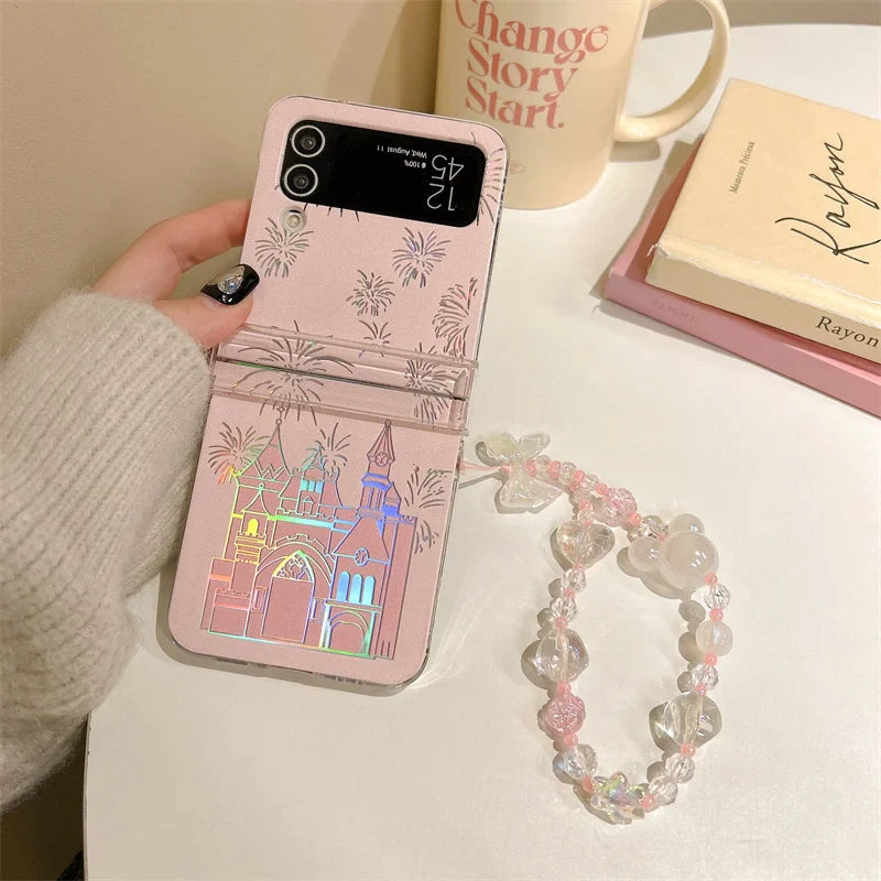 Cute Fireworks Laser Case for Samsung Galaxy Z Flip 7 & 6