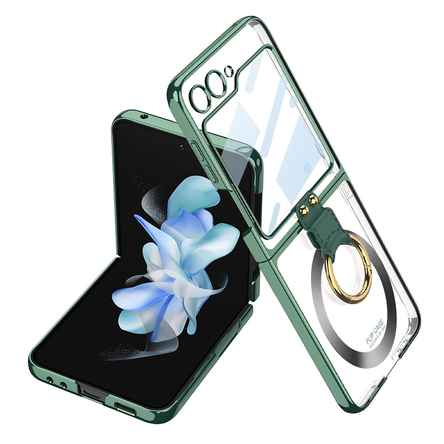 Magsafe Wireless Charging Case with Ring Holder For Samsung Galaxy Z Flip Series