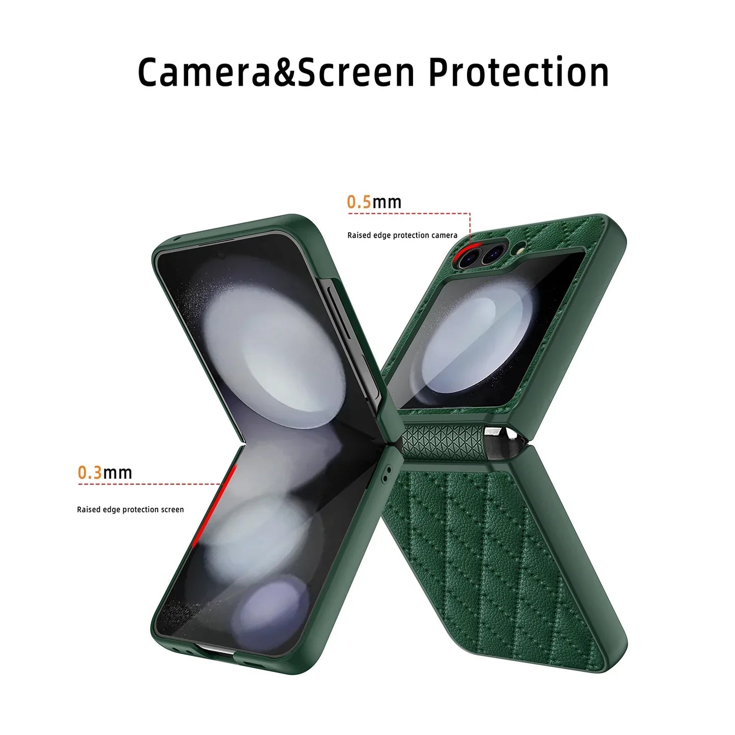 Shockproof Leather Case for Samsung Galaxy Z Flip 6 & 7