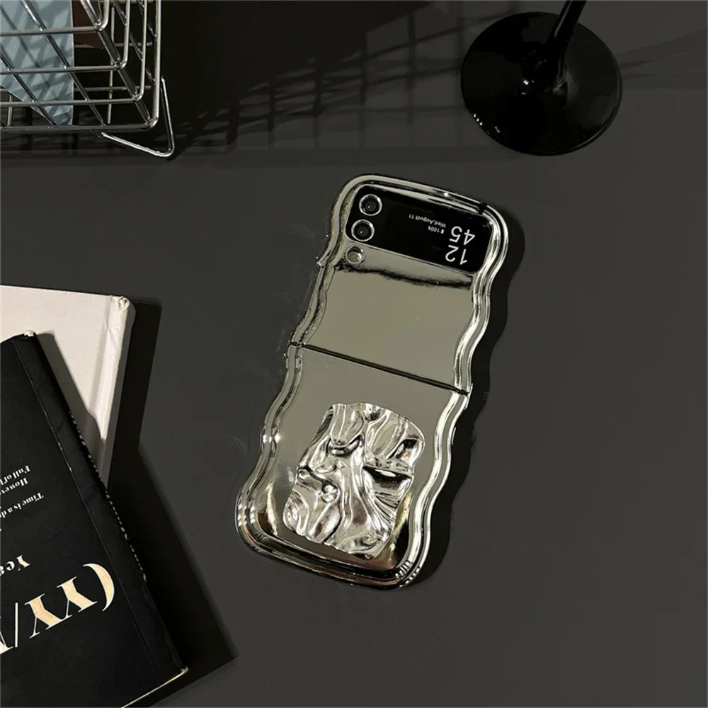 Tinfoil Bracket Wave Case for Samsung Galaxy Z Flip 7 & 6