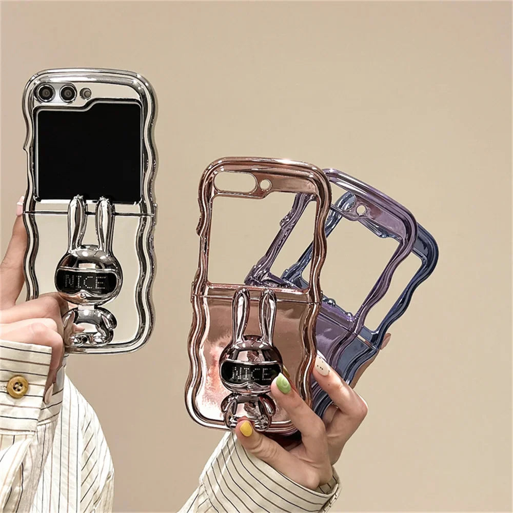 Rabbit Stand Wave Case for Samsung Galaxy Z Flip 7&6
