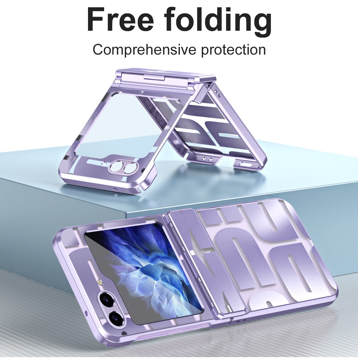 Plating Pattern Clear Cover For Samsung Galaxy Z Flip