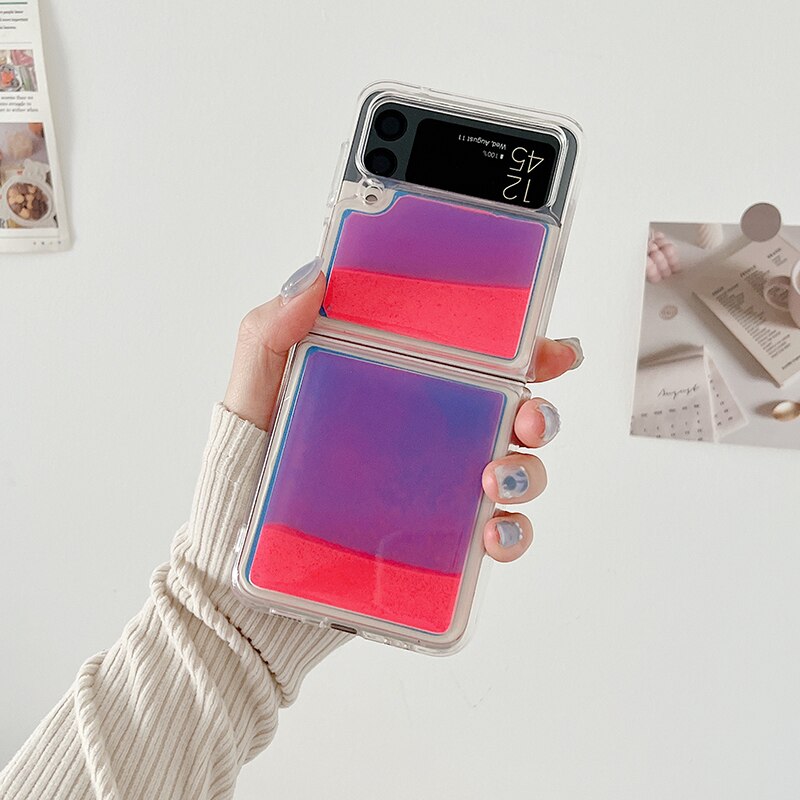 Glitter Neon Phone Case For Samsung Galaxy Z Flip Series