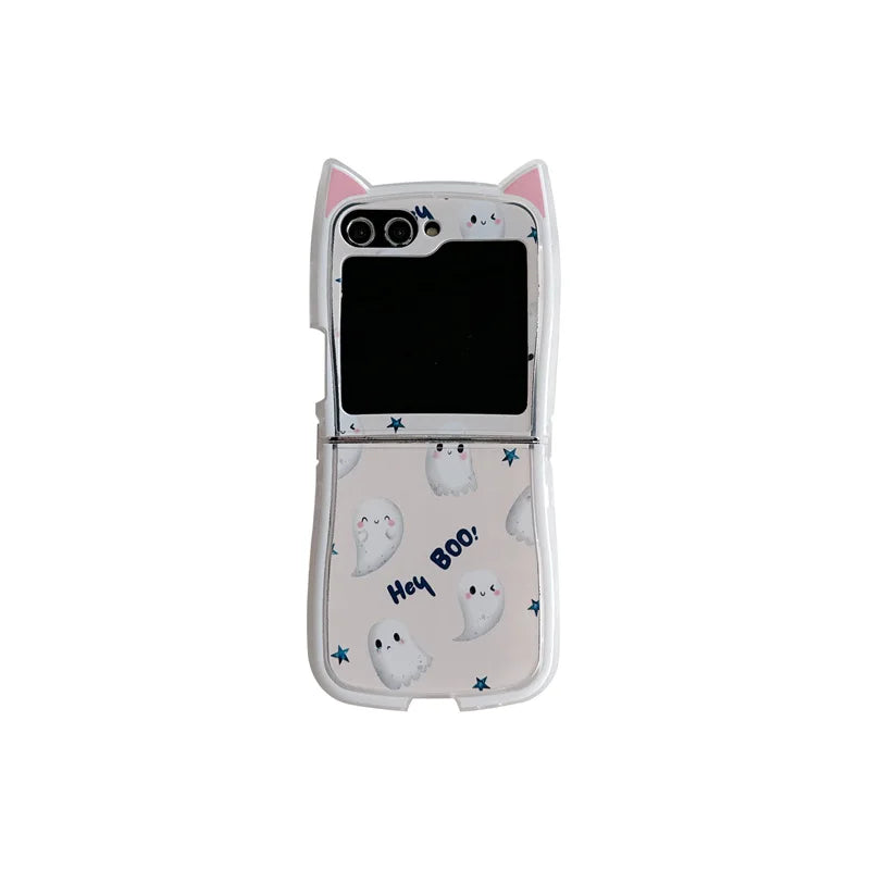 Cute 3D Halloween Ghost Case for Samsung Galaxy Z Flip 4/5/6/7