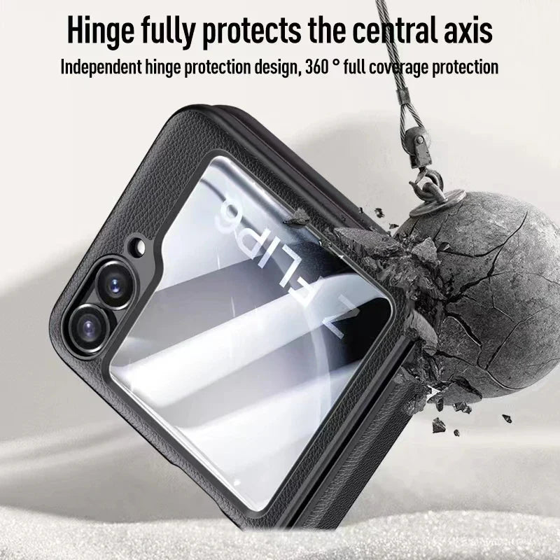 Shockproof Leather Case For Samsung Galaxy Z Flip Series