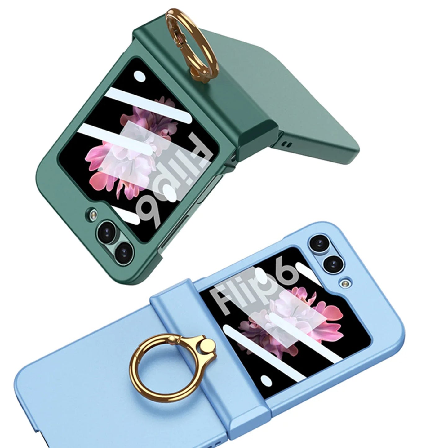 Ultra Thin Hard Case with Ring Holder for Samsung Galaxy Z Flip 7 & 6