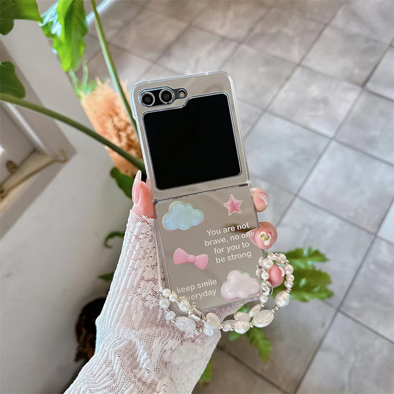 3D Cloud Love Heart Case for Samsung Galaxy Z Flip 7 & 6