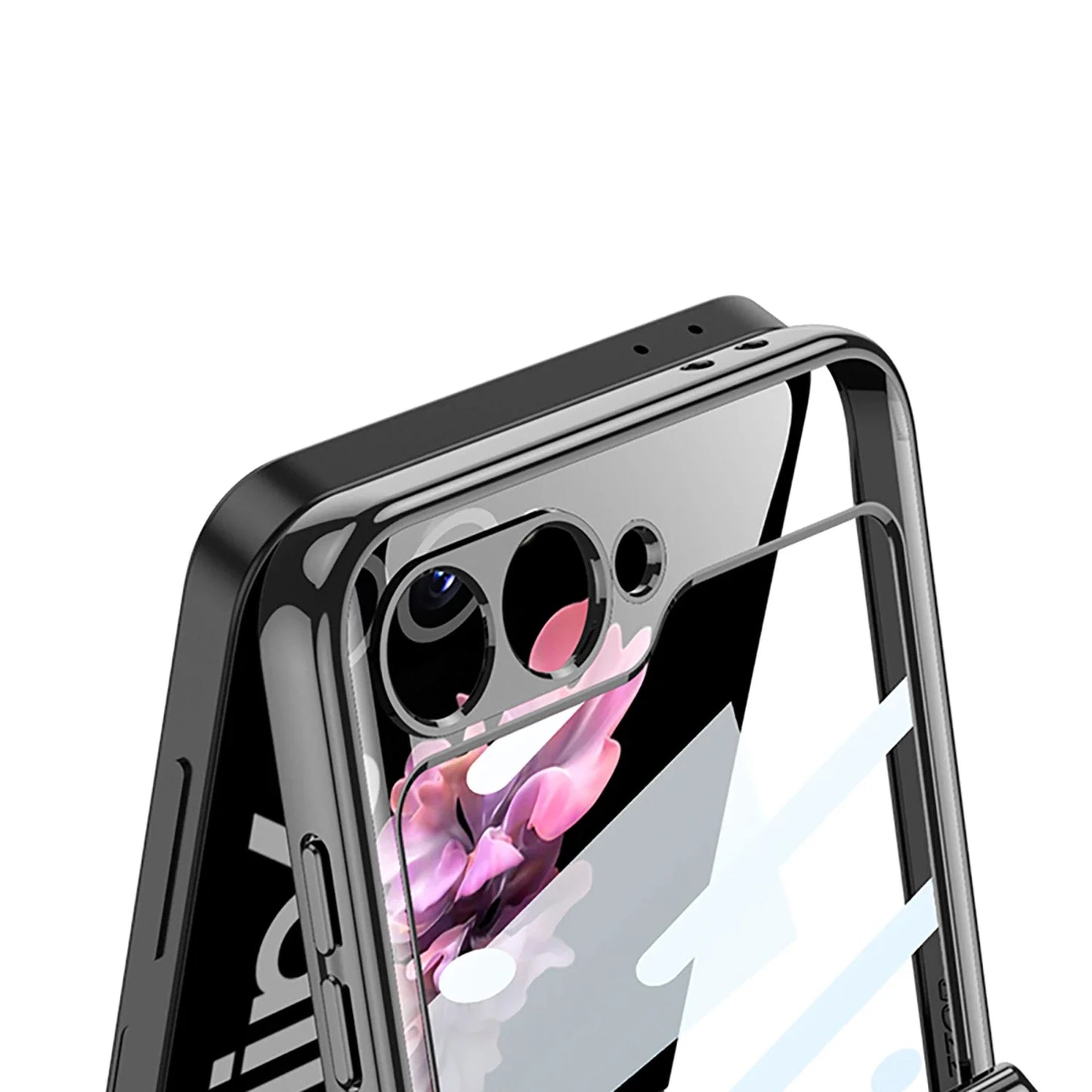 Transparent Case with Magnetic Hinge Protection for Samsung Galaxy Z Flip Series