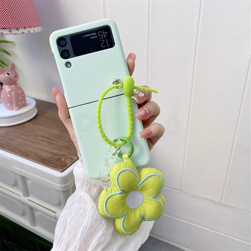 Cute Flower Pendant Case For Samsung Galaxy Z Flip Series