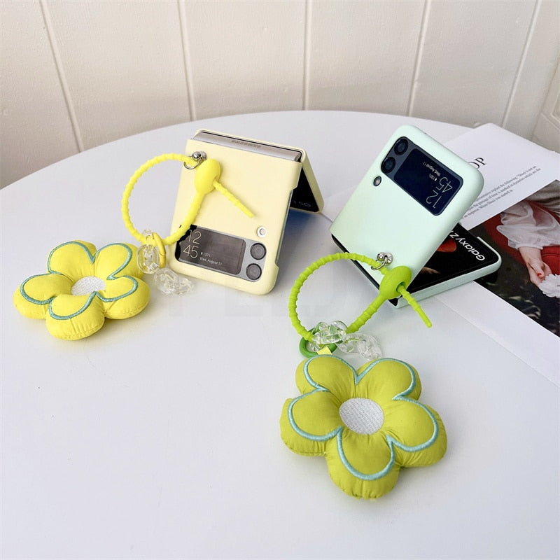 Cute Flower Pendant Case For Samsung Galaxy Z Flip Series