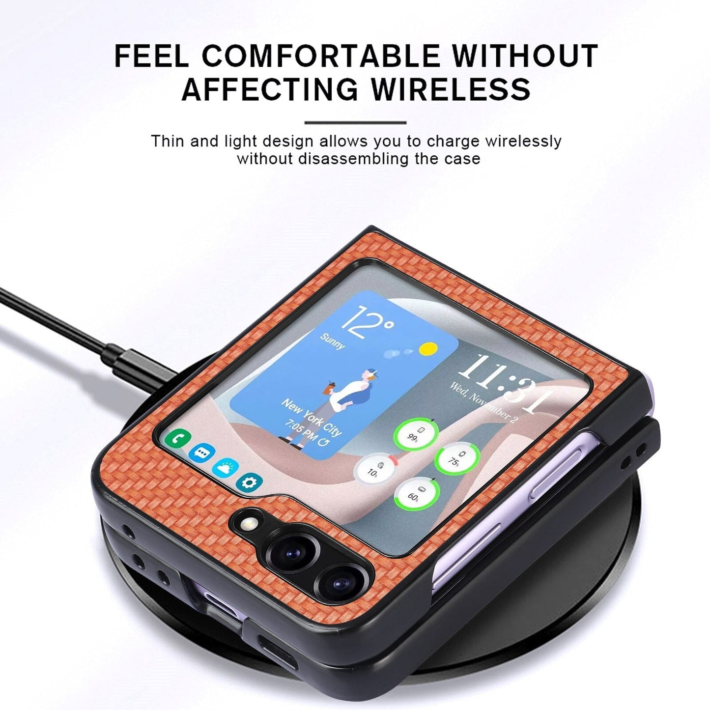 Anti-Fingerprint Matte Cover Case for Samsung Galaxy Z Flip