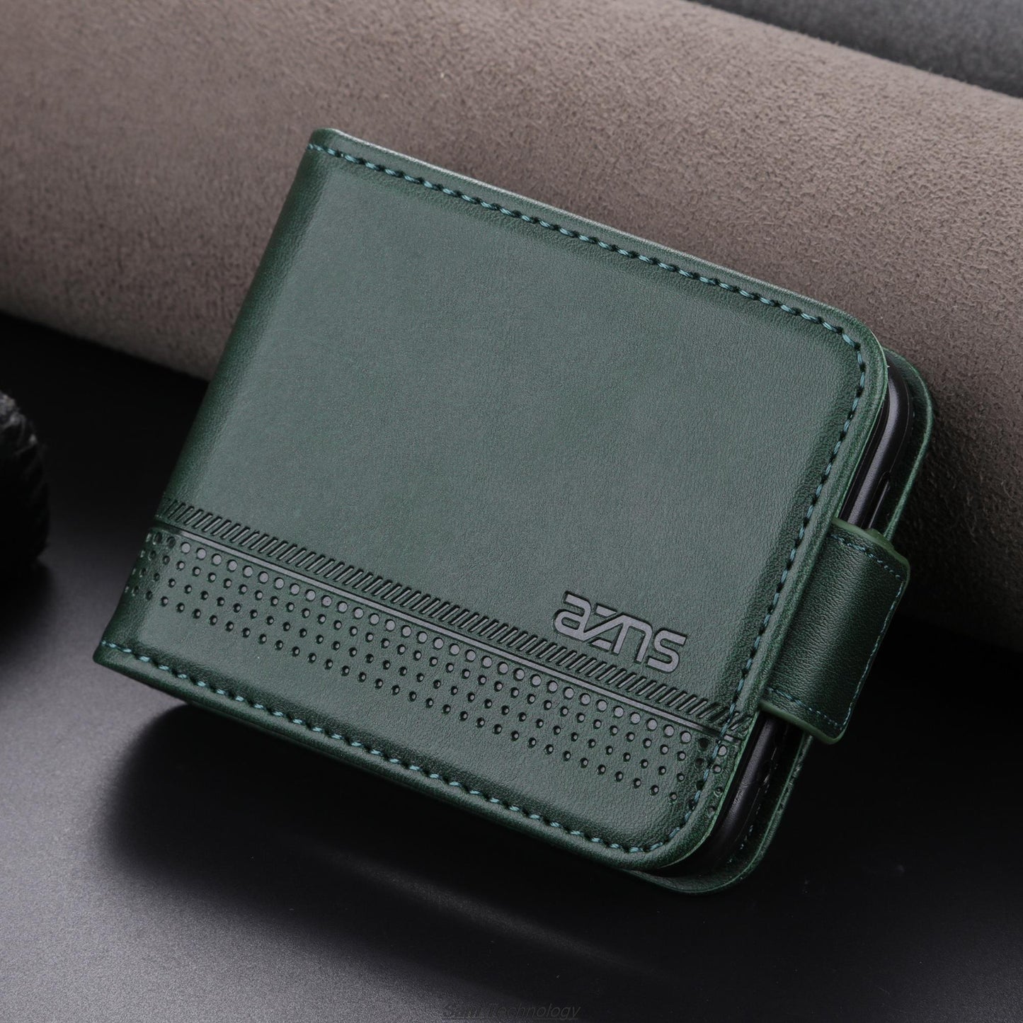 Deluxe Magnetic Adsorption Leather Case for Samsung Galaxy Z Flip