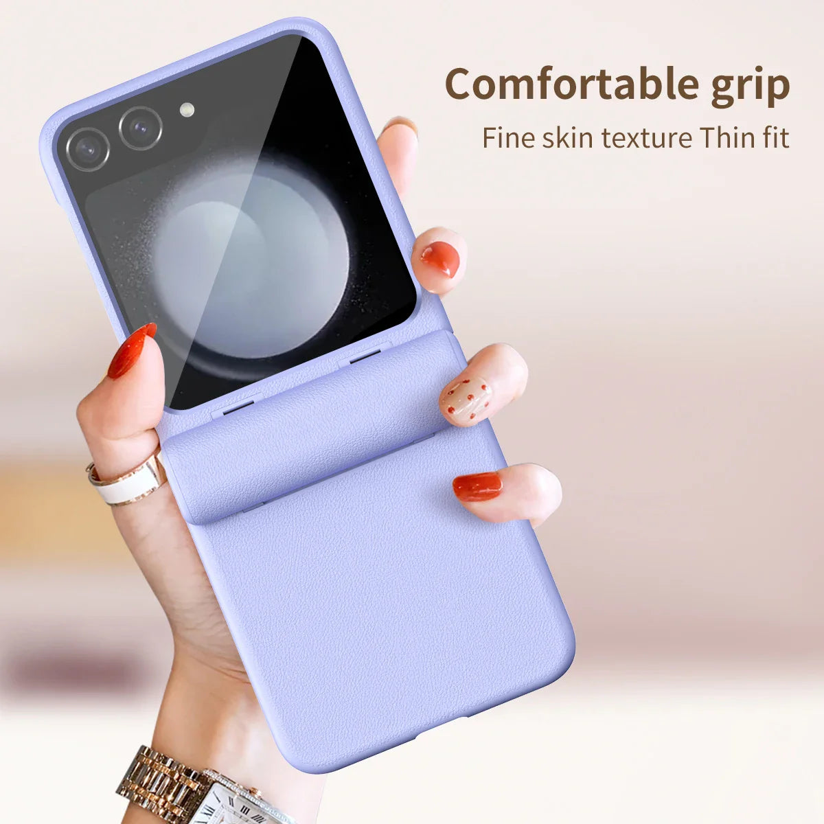 Hinge Protection Leather Case For Samsung Galaxy Z Flip Series