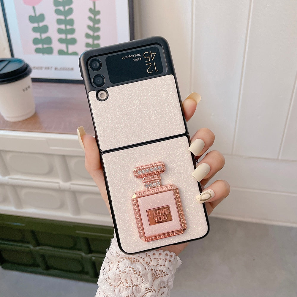 Luxury Case With Perfume Bottle Bracket for Samsung Galaxy Z Flip 4