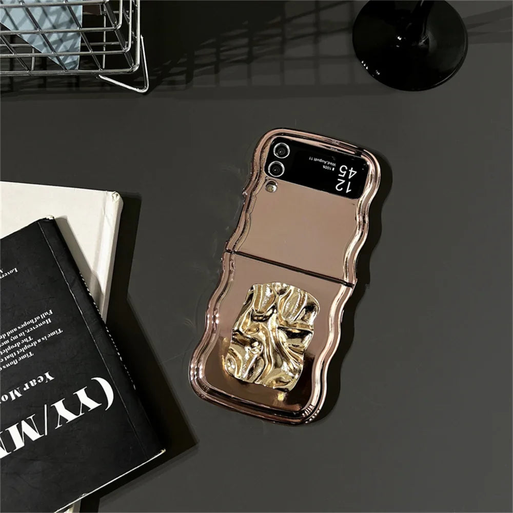 Tinfoil Bracket Wave Case for Samsung Galaxy Z Flip 7 & 6