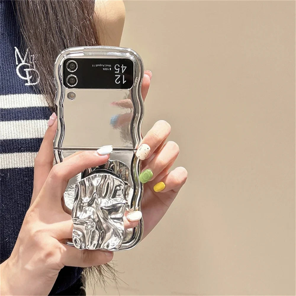 Tinfoil Bracket Wave Case for Samsung Galaxy Z Flip 7 & 6