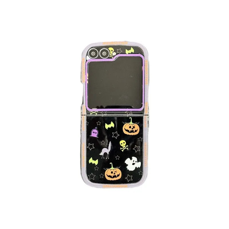 Happy Halloween Pumpkin Ghost Case for Samsung Galaxy Z Flip 4/5/6/7