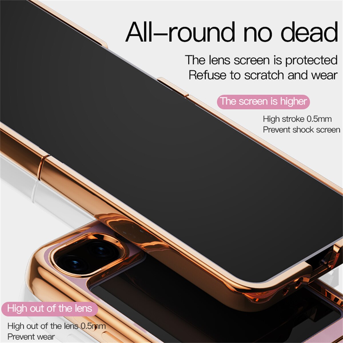 Luxury Electroplating Ring Holder Case For Samsung Galaxy Z Flip Series