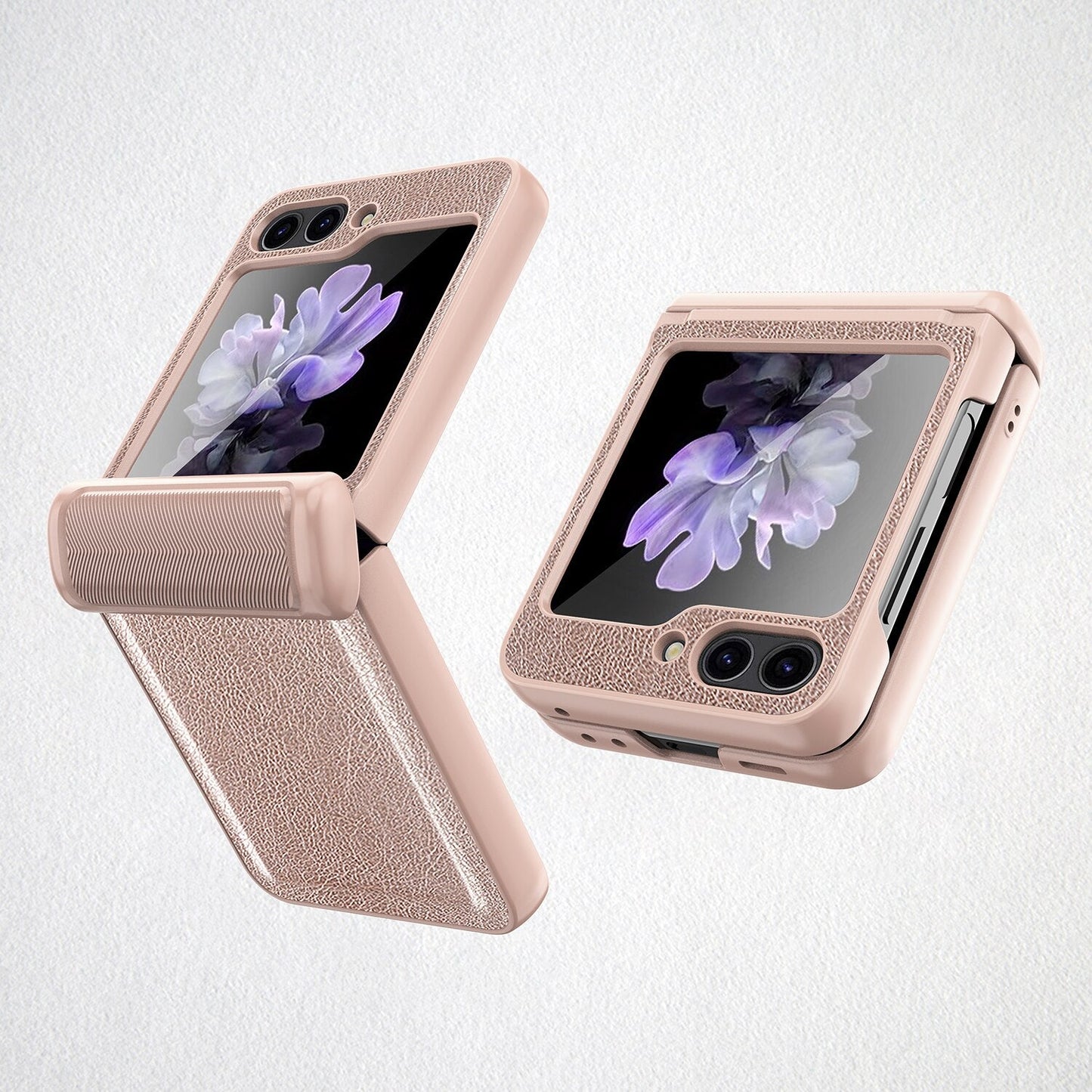 Leather Shockproof Cover with Front Screen Glass For Samsung Galaxy Z Flip