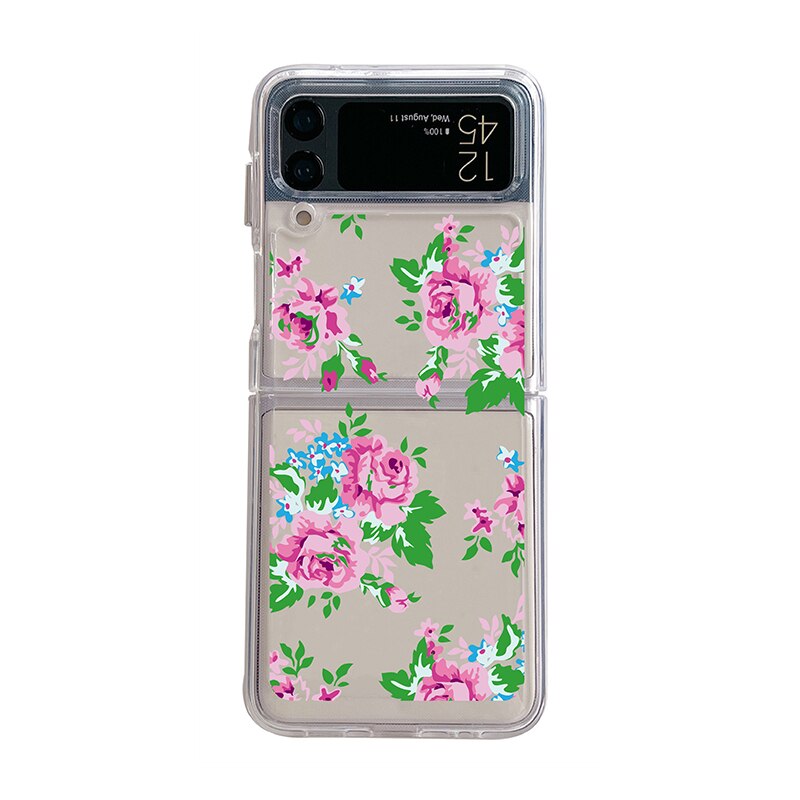 Cute Colorful Flowers Slim Case For Samsung Galaxy Z Flip Series