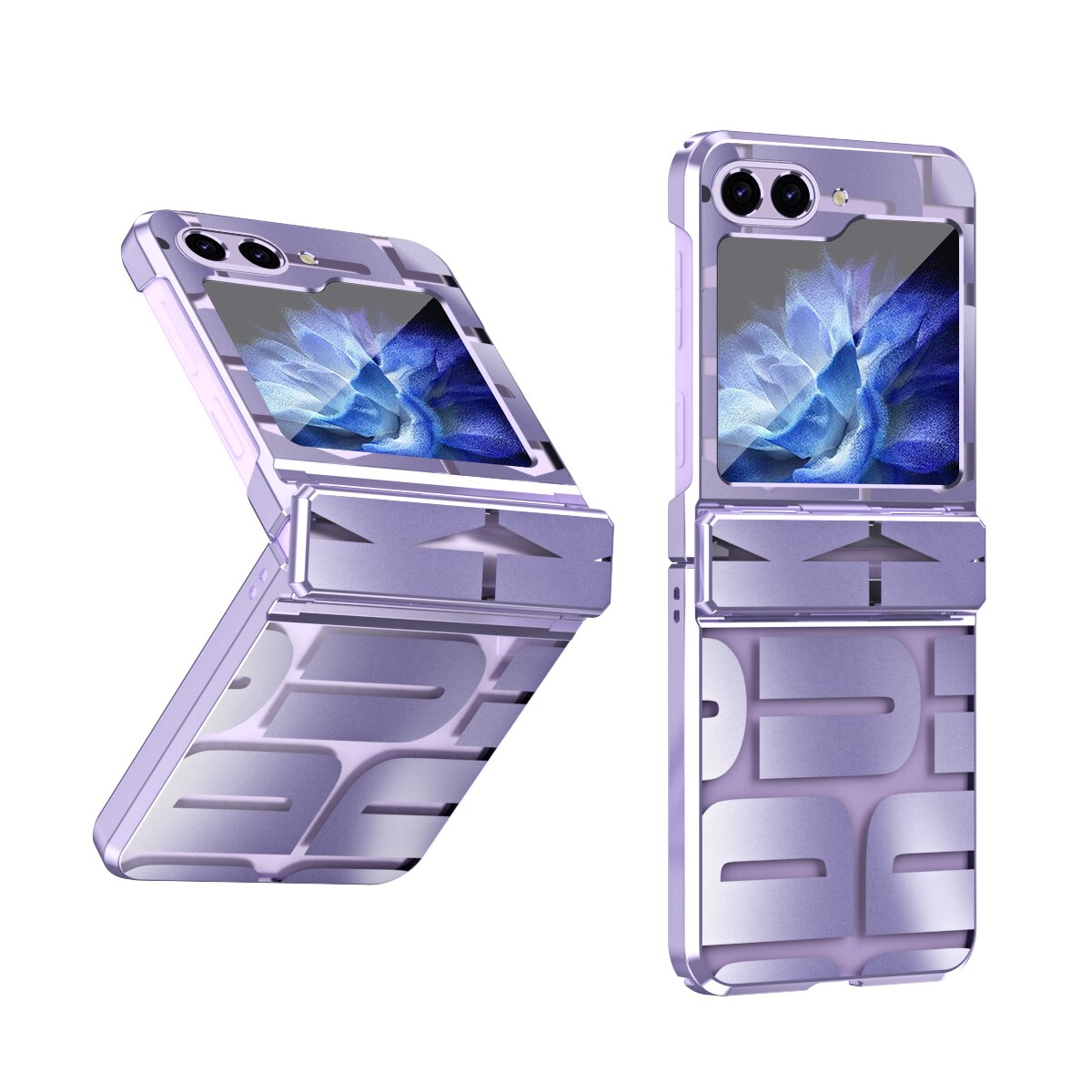 Plating Pattern Clear Cover For Samsung Galaxy Z Flip