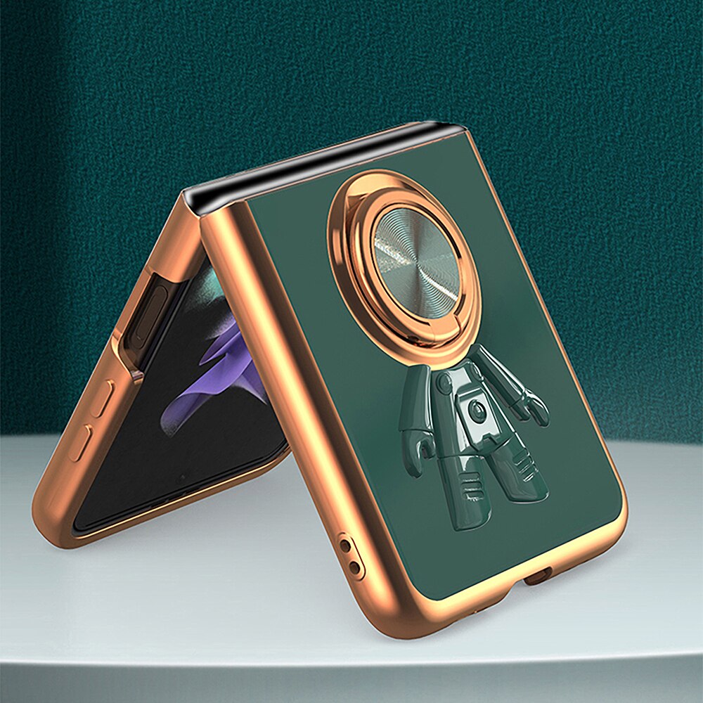 Magnetic Astronaut Holder Plating Case For Samsung Galaxy Z Flip Series