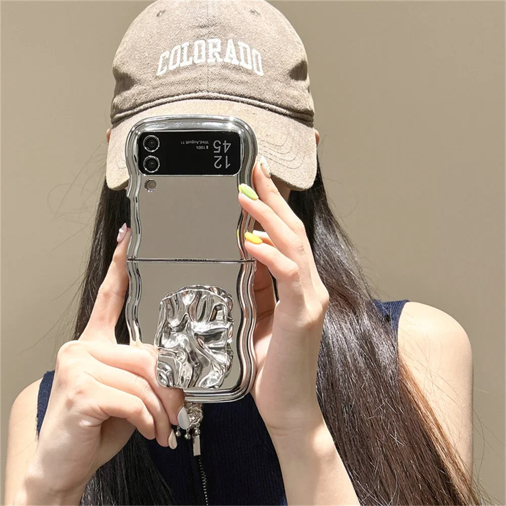 Tinfoil Bracket Wave Case for Samsung Galaxy Z Flip 7 & 6