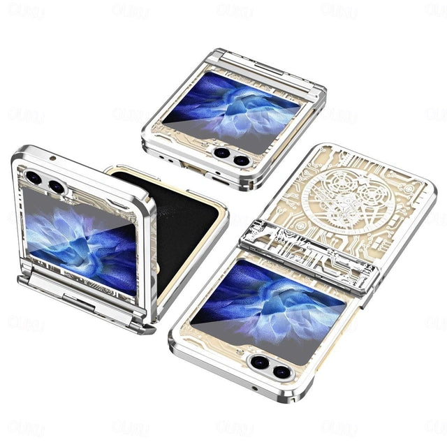 Glossy Checkered Case for Galaxy Z Flip Series – Scratch-Resistant & Shockproof