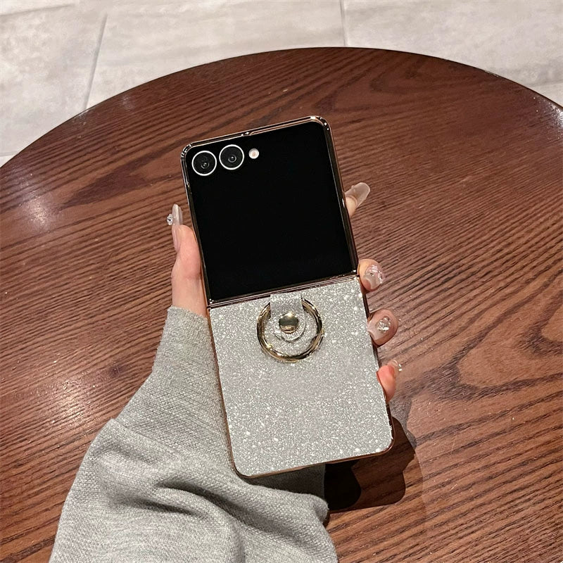 Glitter Case with Ring for Samsung Galaxy Z Flip – Sparkly Protective Cover