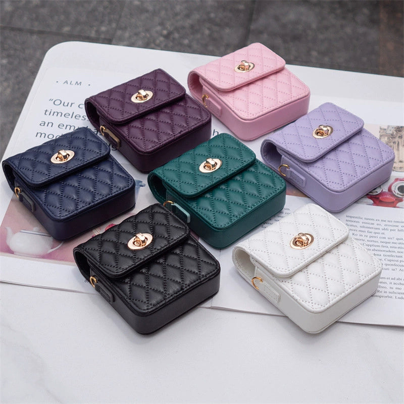 Luxury Quilted Flip Case for Samsung Galaxy Z Flip Series – Mini Handbag Design