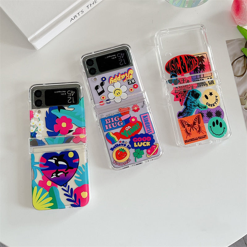 Full Protection Smile Flower Case For Samsung Galaxy Z Flip Series