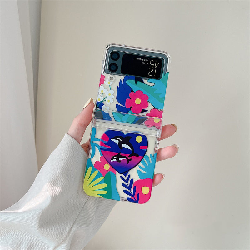 Full Protection Smile Flower Case For Samsung Galaxy Z Flip Series