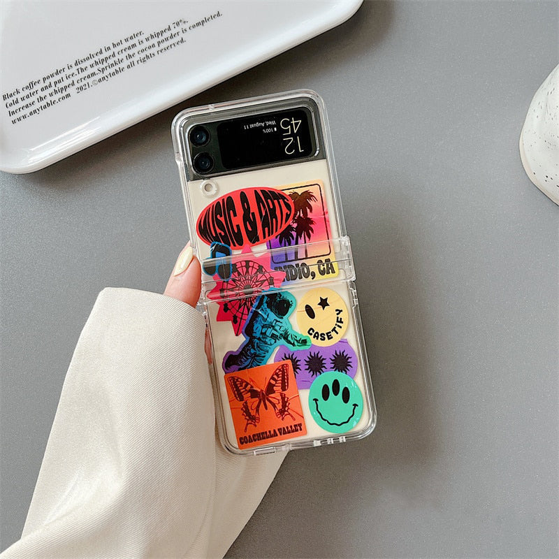 Full Protection Smile Flower Case For Samsung Galaxy Z Flip Series