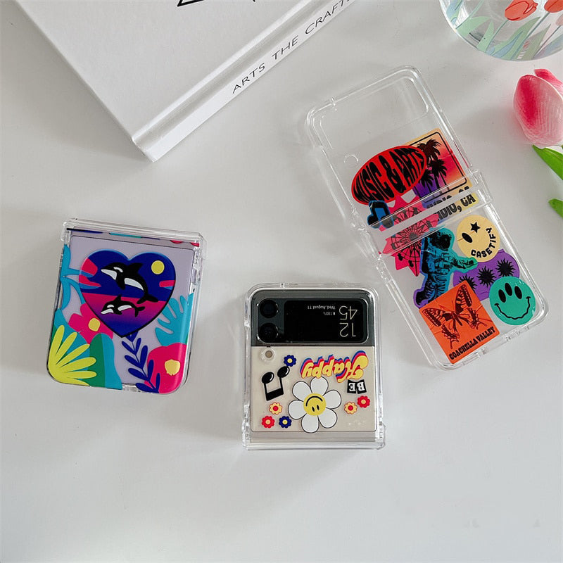 Full Protection Smile Flower Case For Samsung Galaxy Z Flip Series