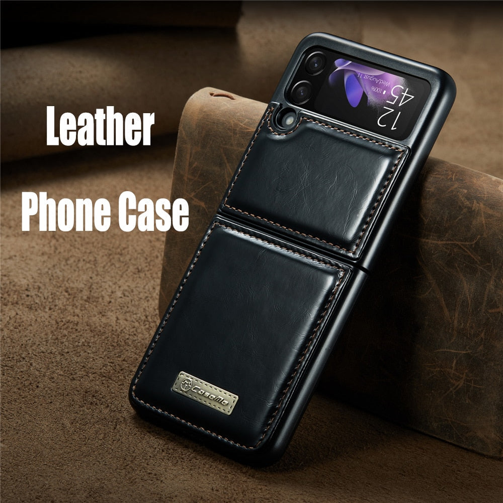 Vintage Leather Cover For Z FLIP Series