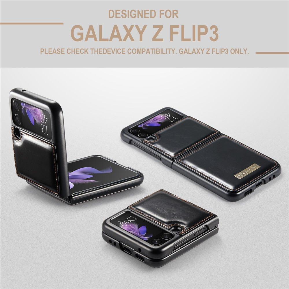 Vintage Leather Cover For Z FLIP Series