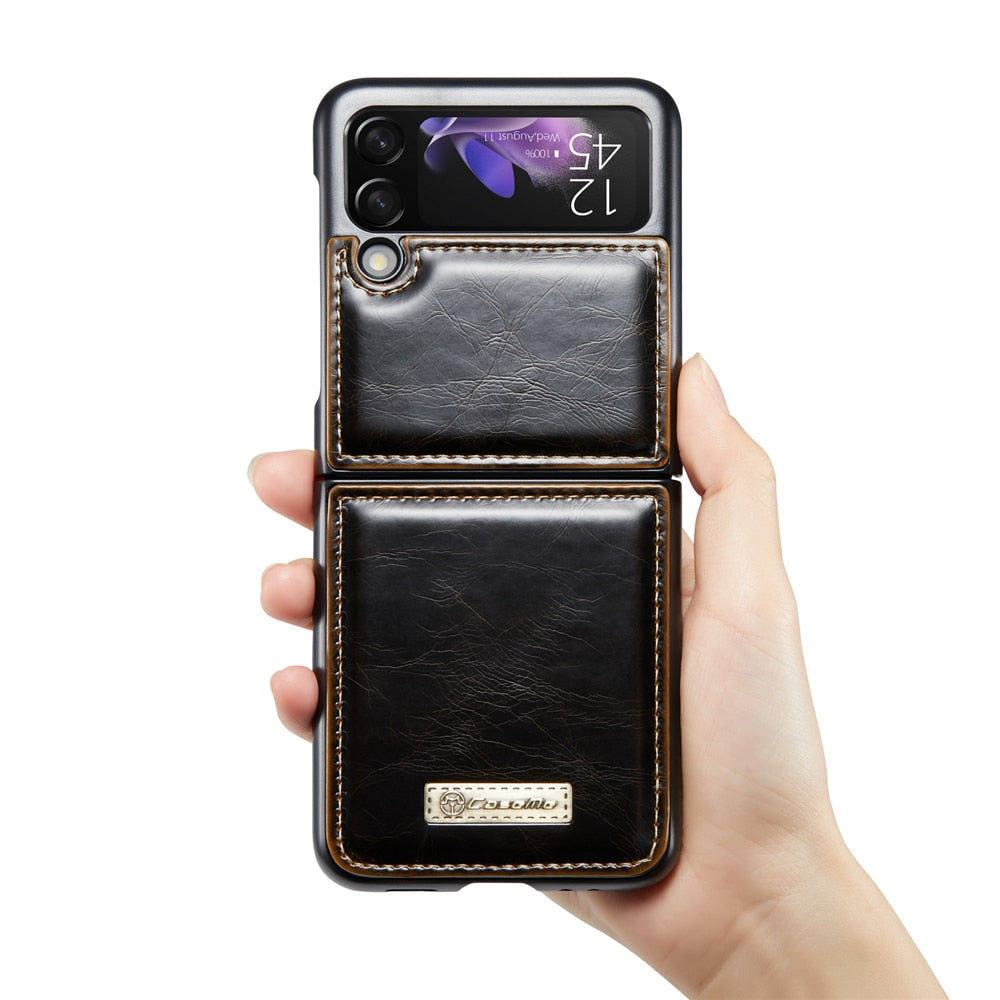 Vintage Leather Cover For Z FLIP Series