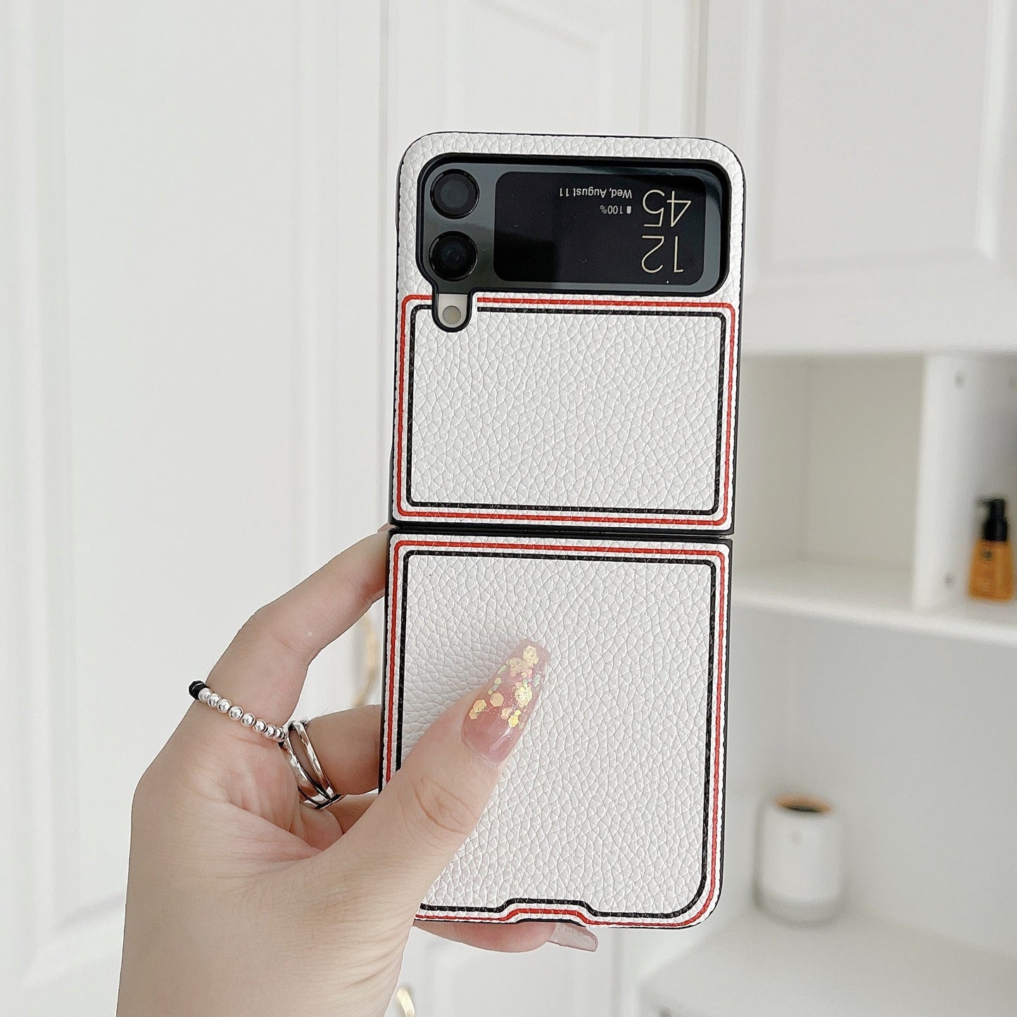 Fashion Joint name Lychee Case for Samsung Galaxy Z Flip