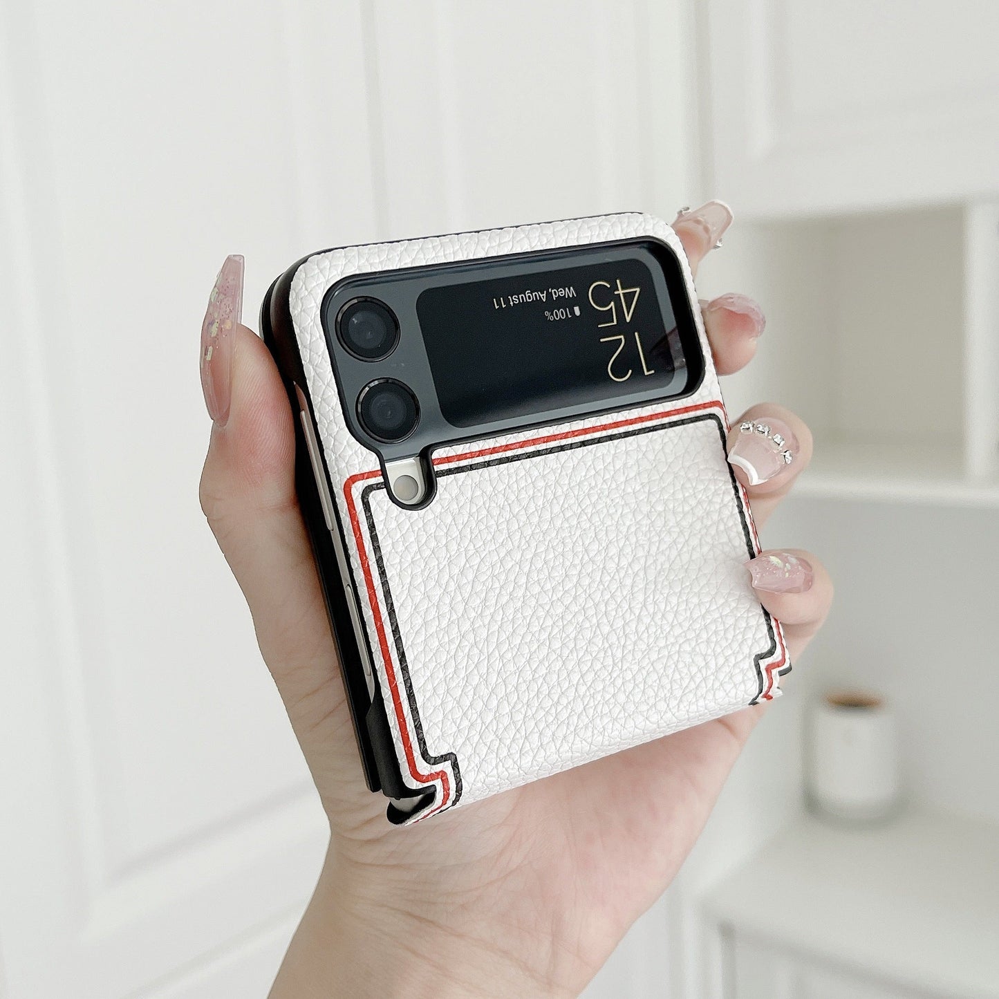 Fashion Joint name Lychee Case for Samsung Galaxy Z Flip