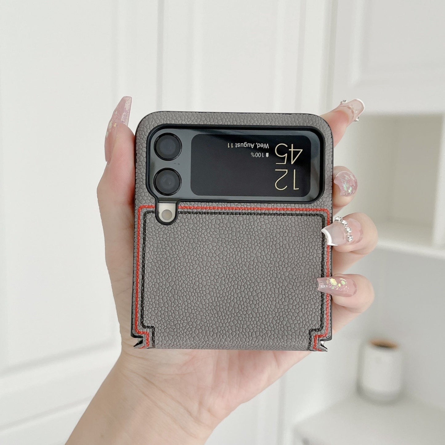Fashion Joint name Lychee Case for Samsung Galaxy Z Flip