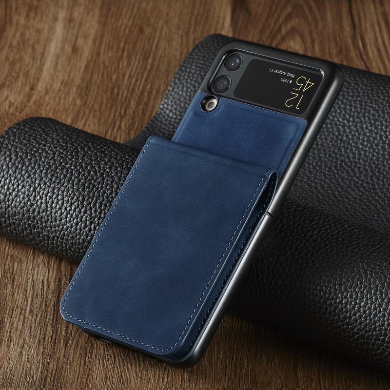 Luxury Leather Wallet Case For Z Flip
