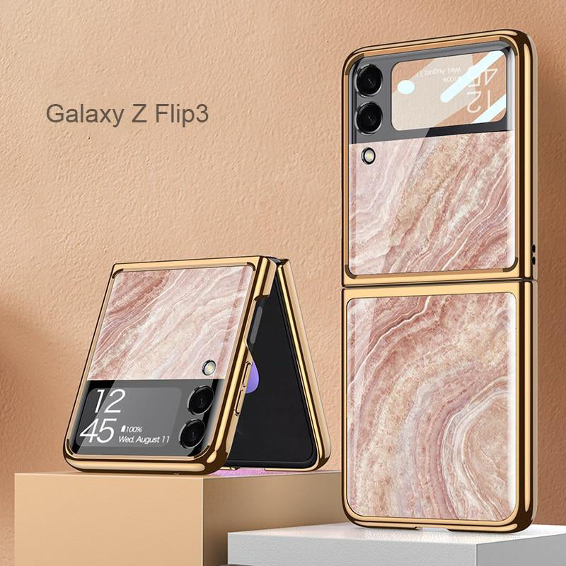 Luxury Marble Case For Z Flip Series