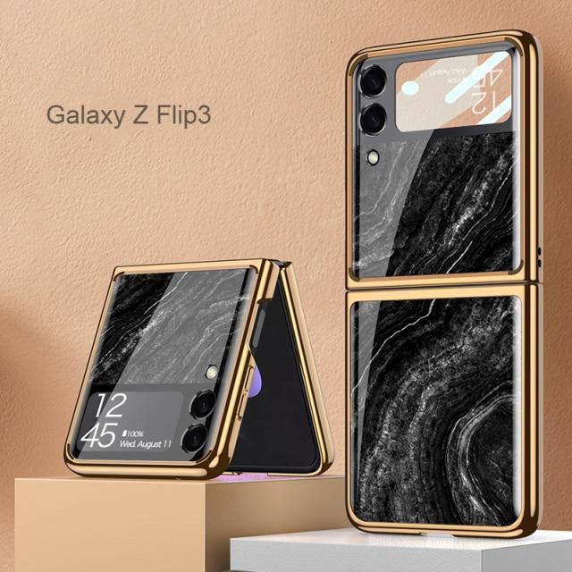Luxury Marble Case For Z Flip Series
