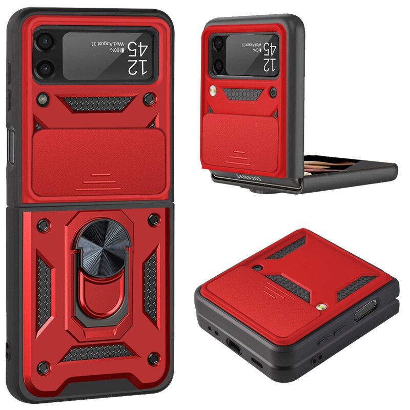 Drop Tested Cover with Magnetic Kickstand Car Mount Protective Case for Samsung Galaxy Z Flip 6 & 7